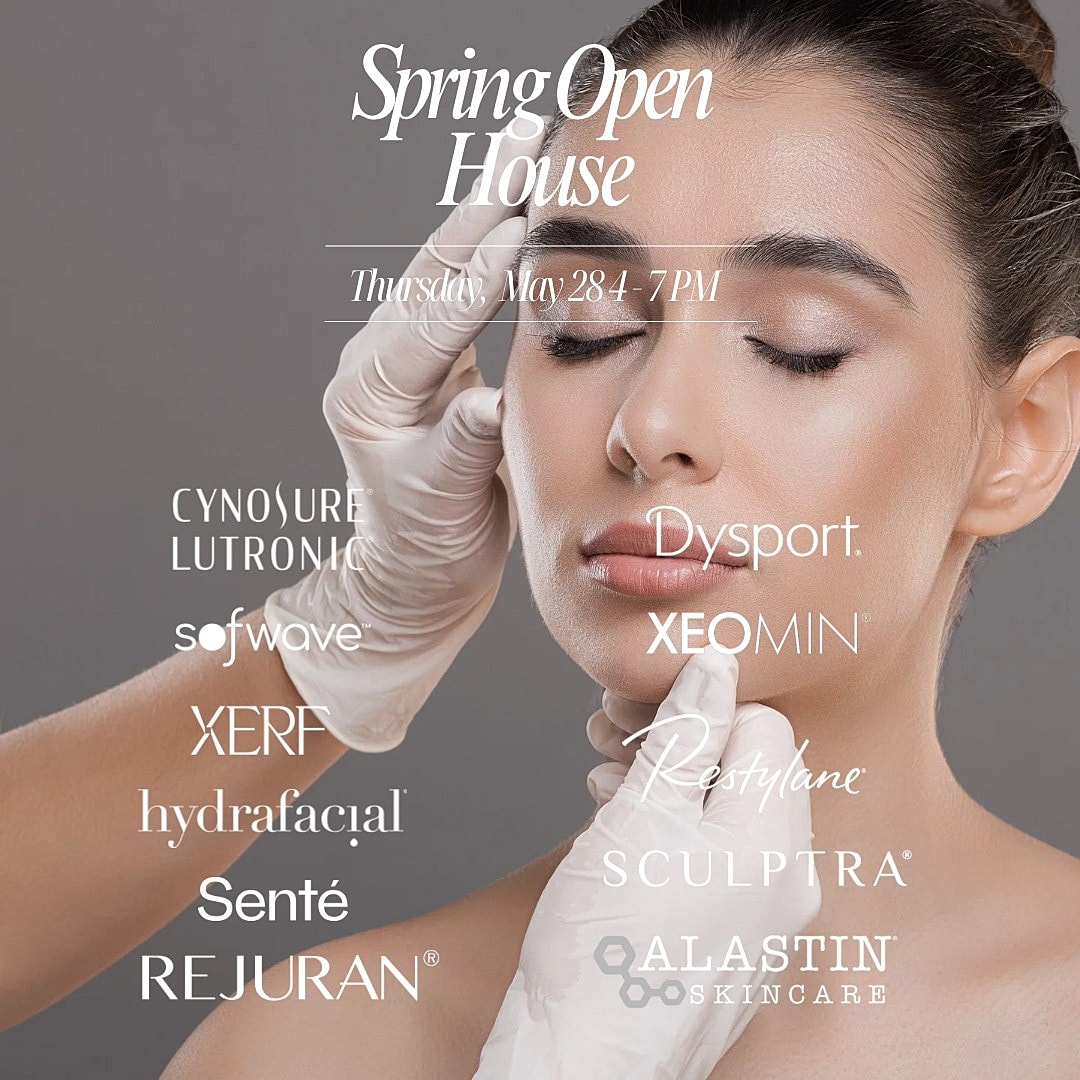 Spring open house for skincare treatments and products.